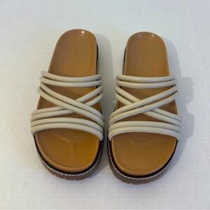 Madewell Women’s Charley Strappy Slide Sandals Leather Size 9